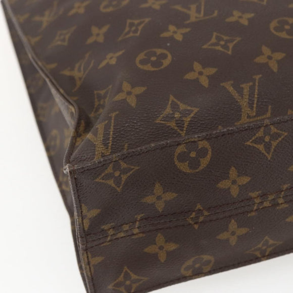 LOUIS VUITTON Monogram Sac Plat Hand Bag M51140 LV Auth ka802