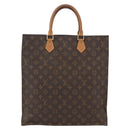 LOUIS VUITTON Monogram Sac Plat Hand Bag M51140 LV Auth ka802-13