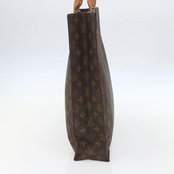 LOUIS VUITTON Monogram Sac Plat Hand Bag M51140 LV Auth ka802