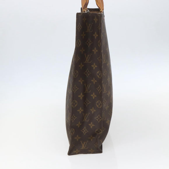 LOUIS VUITTON Monogram Sac Plat Hand Bag M51140 LV Auth ka802