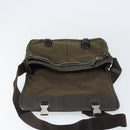 PRADA Shoulder Bag Nylon Khaki Silver Auth ka810-10