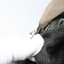 PRADA Shoulder Bag Nylon Khaki Silver Auth ka810-12