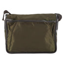 PRADA Shoulder Bag Nylon Khaki Silver Auth ka810-2