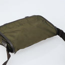 PRADA Shoulder Bag Nylon Khaki Silver Auth ka810-6