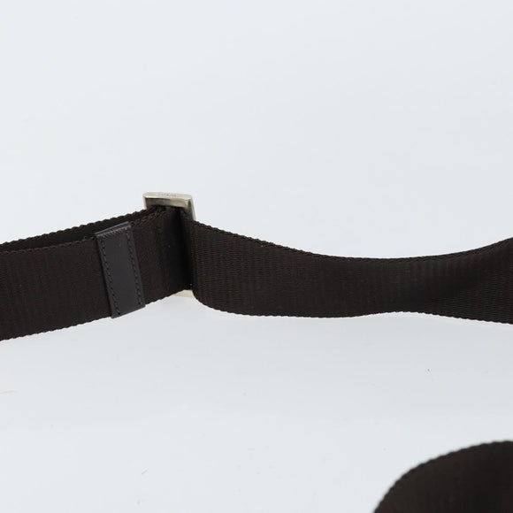 PRADA Shoulder Bag Nylon Khaki Silver Auth ka810