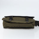 PRADA Shoulder Bag Nylon Khaki Silver Auth ka810-5