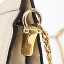 GUCCI Chain Sherry Line Shoulder Bag Leather White 503877 Auth ka811-10