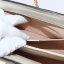 GUCCI Chain Sherry Line Shoulder Bag Leather White 503877 Auth ka811-24