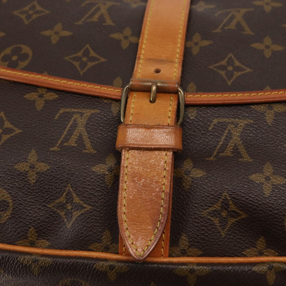 LOUIS VUITTON Monogram Saumur 35 Shoulder Bag M42254 LV Auth ka812
