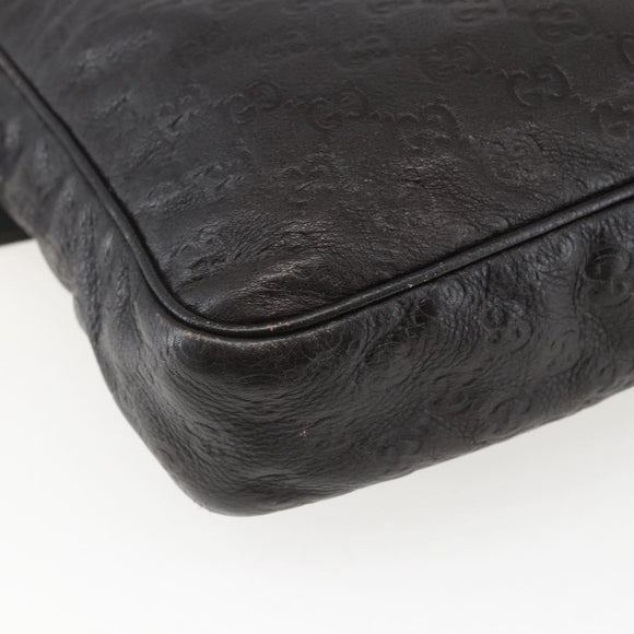 GUCCI Guccissima GG Canvas Shoulder Bag Leather Brown Gold 201448 Auth ka814