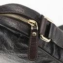 GUCCI Guccissima GG Canvas Shoulder Bag Leather Brown Gold 201448 Auth ka814-10