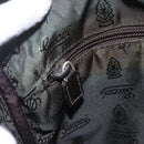 GUCCI Guccissima GG Canvas Shoulder Bag Leather Brown Gold 201448 Auth ka814-19