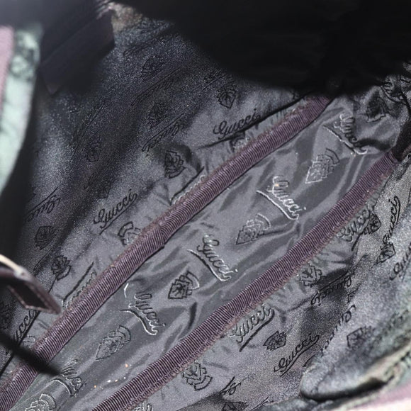 GUCCI Guccissima GG Canvas Shoulder Bag Leather Brown Gold 201448 Auth ka814