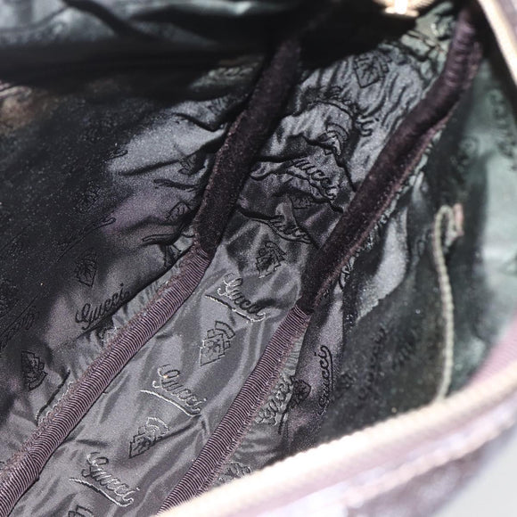 GUCCI Guccissima GG Canvas Shoulder Bag Leather Brown Gold 201448 Auth ka814