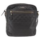 GUCCI Guccissima GG Canvas Shoulder Bag Leather Brown Gold 201448 Auth ka814-13