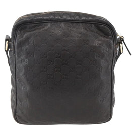 GUCCI Guccissima GG Canvas Shoulder Bag Leather Brown Gold 201448 Auth ka814 - 0