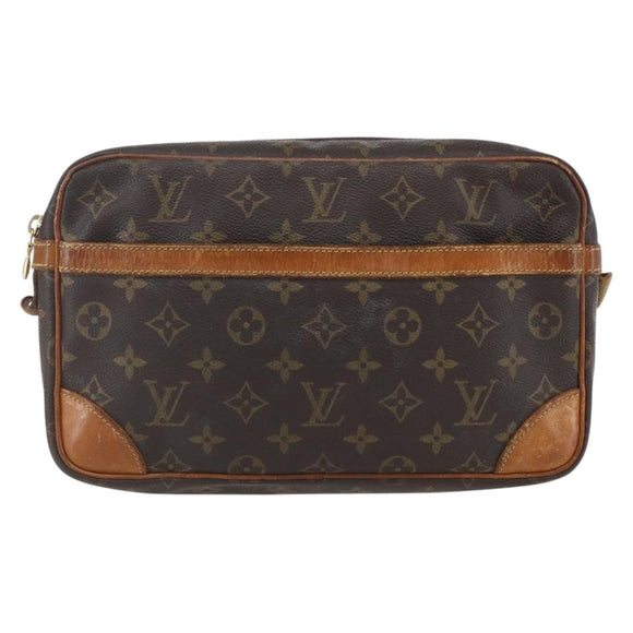 LOUIS VUITTON Monogram Compiegne 28 Clutch Bag M51845 LV Auth ka817