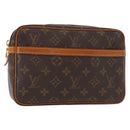 LOUIS VUITTON Monogram Compiegne 23 Clutch Bag M51847 LV Auth ka820-1
