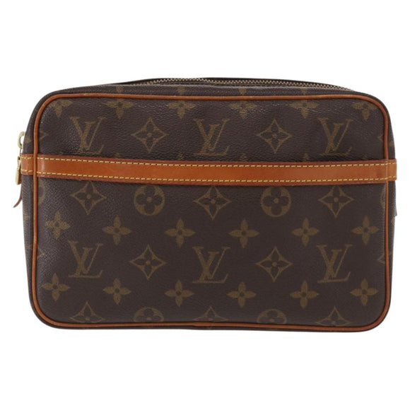 LOUIS VUITTON Monogram Compiegne 23 Clutch Bag M51847 LV Auth ka820