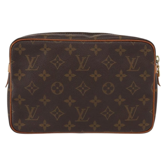 LOUIS VUITTON Monogram Compiegne 23 Clutch Bag M51847 LV Auth ka820