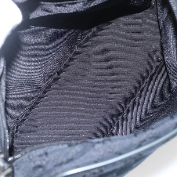 GUCCI GG Canvas Shoulder Bag Black Silver 019 0375 Auth ka825