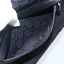 GUCCI GG Canvas Shoulder Bag Black Silver 019 0375 Auth ka825-23