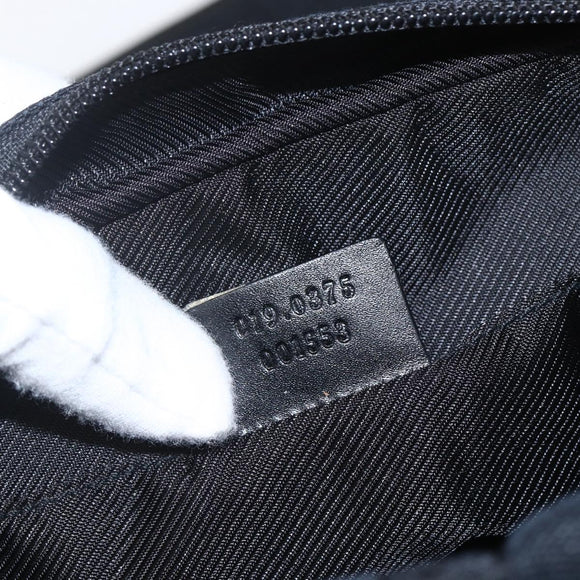 GUCCI GG Canvas Shoulder Bag Black Silver 019 0375 Auth ka825