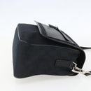 GUCCI GG Canvas Shoulder Bag Black Silver 019 0375 Auth ka825-5