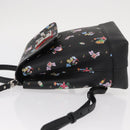 LOUIS VUITTON Floral Print Rock Me Backpack Leather Black M54848 Auth ka827M-6
