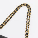 CHANEL Chain Matelasse 25 Shoulder Bag Lamb Skin Black Gold CC Auth ka829SAV-14