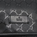 GUCCI GG implementation Bag Coated Canvas Black Silver 201725 Auth ka831-17