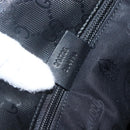 GUCCI GG implementation Bag Coated Canvas Black Silver 201725 Auth ka831-12