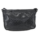 GUCCI GG implementation Bag Coated Canvas Black Silver 201725 Auth ka831-2