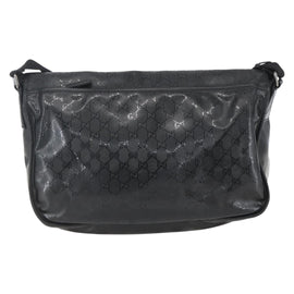 GUCCI GG implementation Bag Coated Canvas Black Silver 201725 Auth ka831 - 0