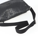 GUCCI GG implementation Bag Coated Canvas Black Silver 201725 Auth ka831-7