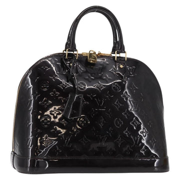 LOUIS VUITTON Monogram Vernis Alma MM Hand Bag Amarante M90024 LV Auth ka836