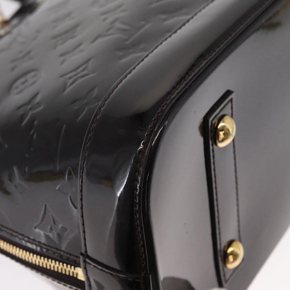LOUIS VUITTON Monogram Vernis Alma MM Hand Bag Amarante M90024 LV Auth ka836