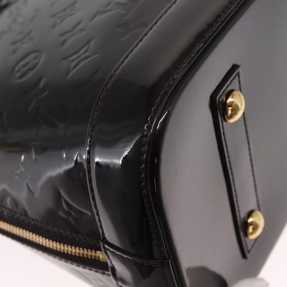 LOUIS VUITTON Monogram Vernis Alma MM Hand Bag Amarante M90024 LV Auth ka836