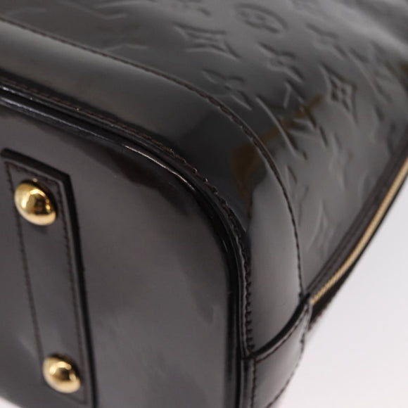 LOUIS VUITTON Monogram Vernis Alma MM Hand Bag Amarante M90024 LV Auth ka836
