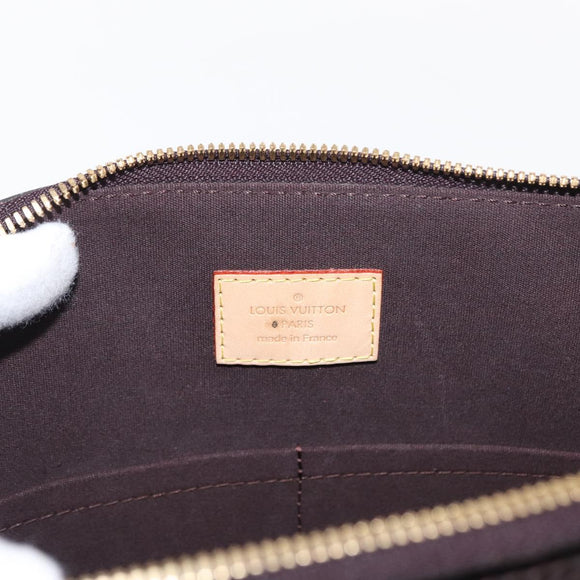 LOUIS VUITTON Monogram Vernis Alma MM Hand Bag Amarante M90024 LV Auth ka836