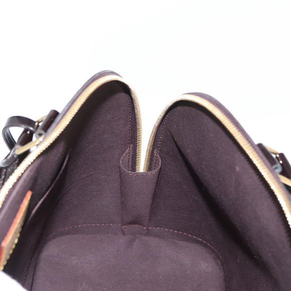 LOUIS VUITTON Monogram Vernis Alma MM Hand Bag Amarante M90024 LV Auth ka836