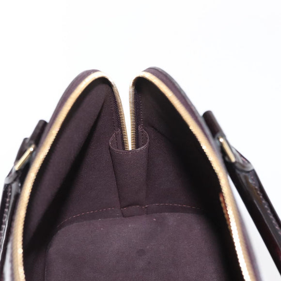 LOUIS VUITTON Monogram Vernis Alma MM Hand Bag Amarante M90024 LV Auth ka836