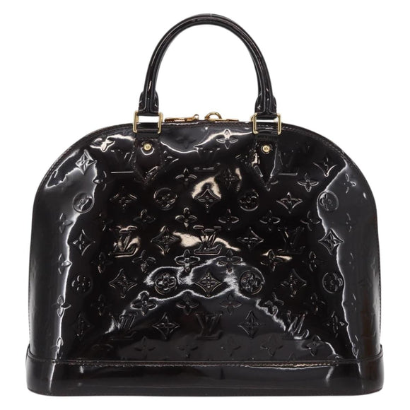 LOUIS VUITTON Monogram Vernis Alma MM Hand Bag Amarante M90024 LV Auth ka836