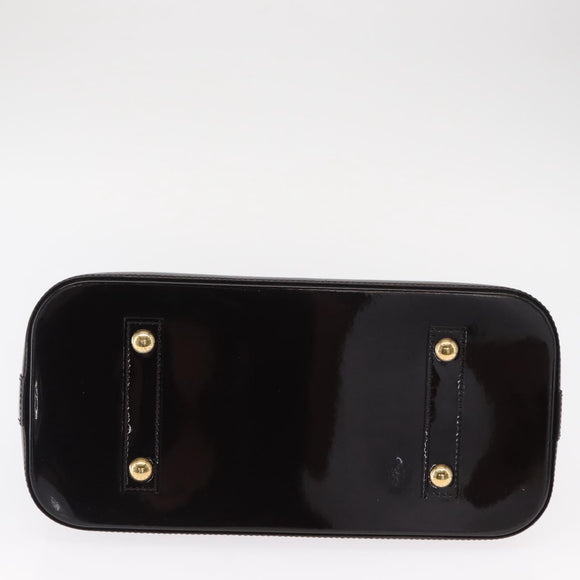 LOUIS VUITTON Monogram Vernis Alma MM Hand Bag Amarante M90024 LV Auth ka836