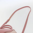 Miu Miu Hand Bag Leather 2way Pink Gold Auth ka838-14