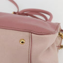 Miu Miu Hand Bag Leather 2way Pink Gold Auth ka838-16