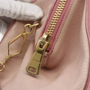 Miu Miu Hand Bag Leather 2way Pink Gold Auth ka838-19
