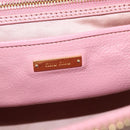 Miu Miu Hand Bag Leather 2way Pink Gold Auth ka838-20