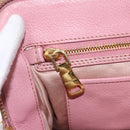 Miu Miu Hand Bag Leather 2way Pink Gold Auth ka838-21
