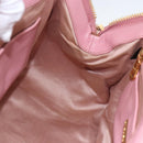 Miu Miu Hand Bag Leather 2way Pink Gold Auth ka838-22